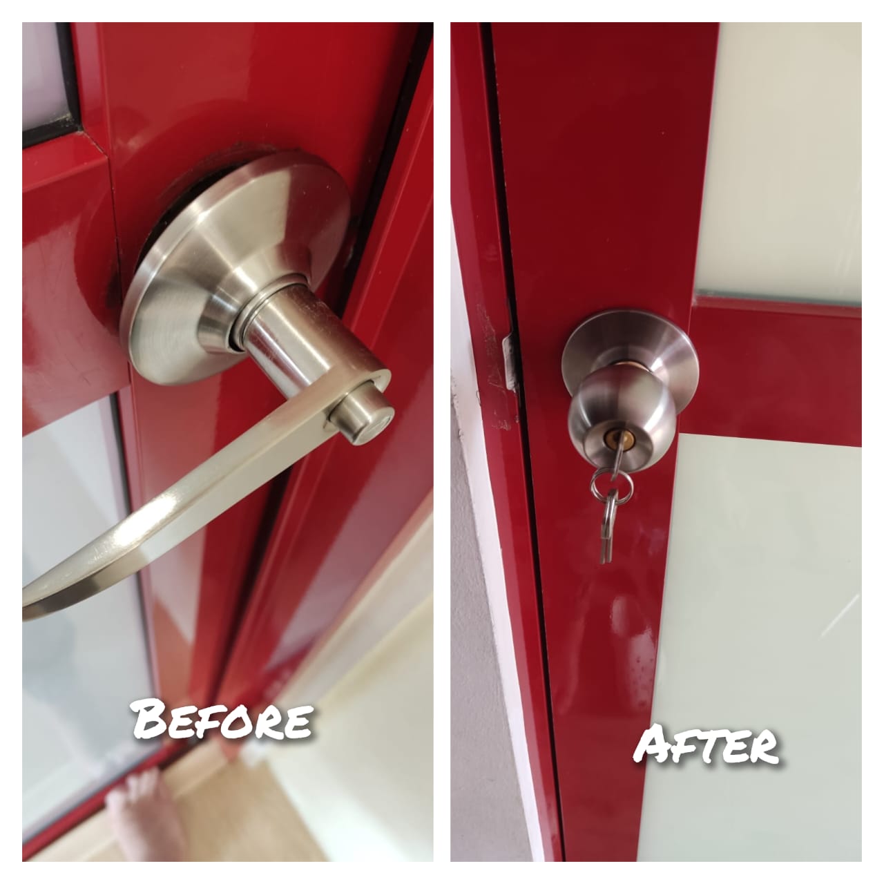 B&A 97 Supply And Replace New Lockset